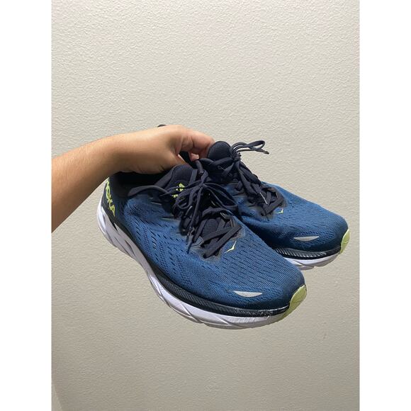 HOKA ONE ONE Men's Clifton 8 Running Shoes In Blue Coral Butterfly sz 10.5 D - Picture 2 of 11